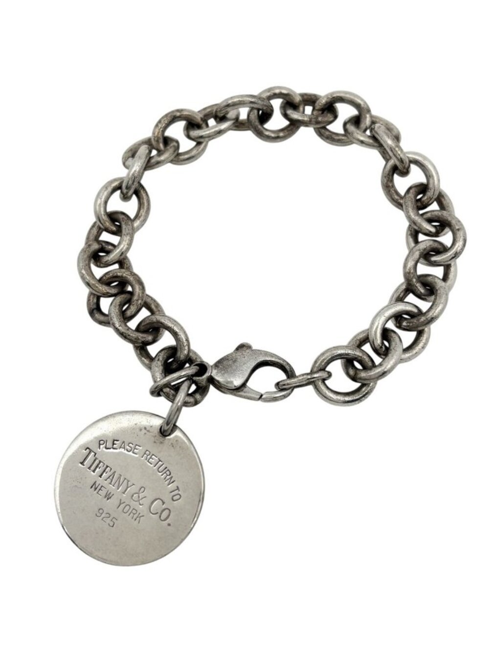 Tiffany & Co Return to Tiffany Round Tag Bracelet 925 Sterling Silver